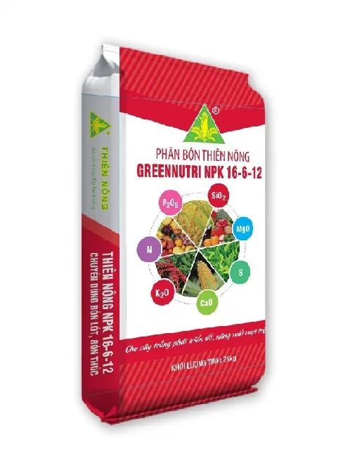 Phân bón GreenNutri NPK 16-6-12 sản xuất trên dây chuyền hiện đại