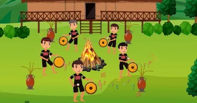 Minh họa cây cà phê trưởng thành trên đất đỏ Tây Nguyên