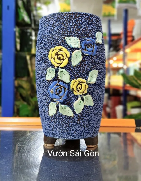 Chậu sứ trụ tím