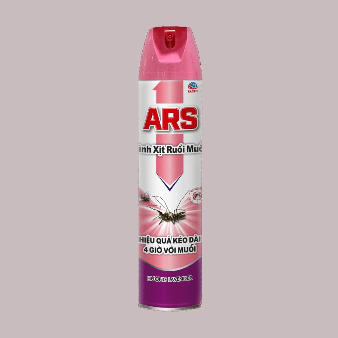 Bình xịt ruồi muỗi ARS PINK hương lavender 600ml