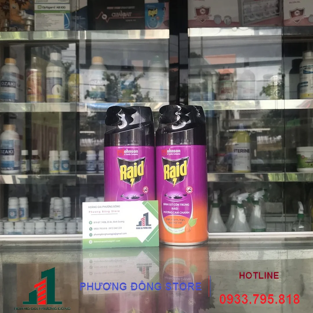 các loại bình xịt côn trùng raid