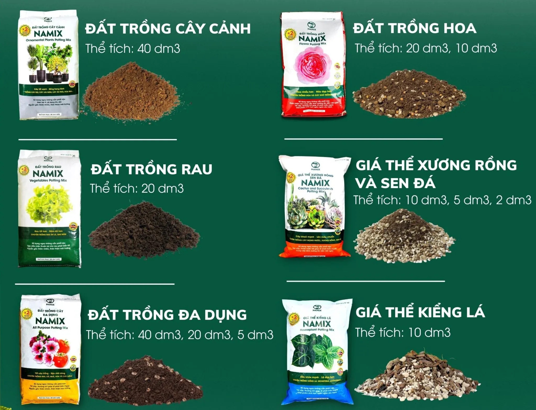 Đất trồng phối trộn sẵn chất lượng cao được xử lý sinh học bài bản cho cây trồng