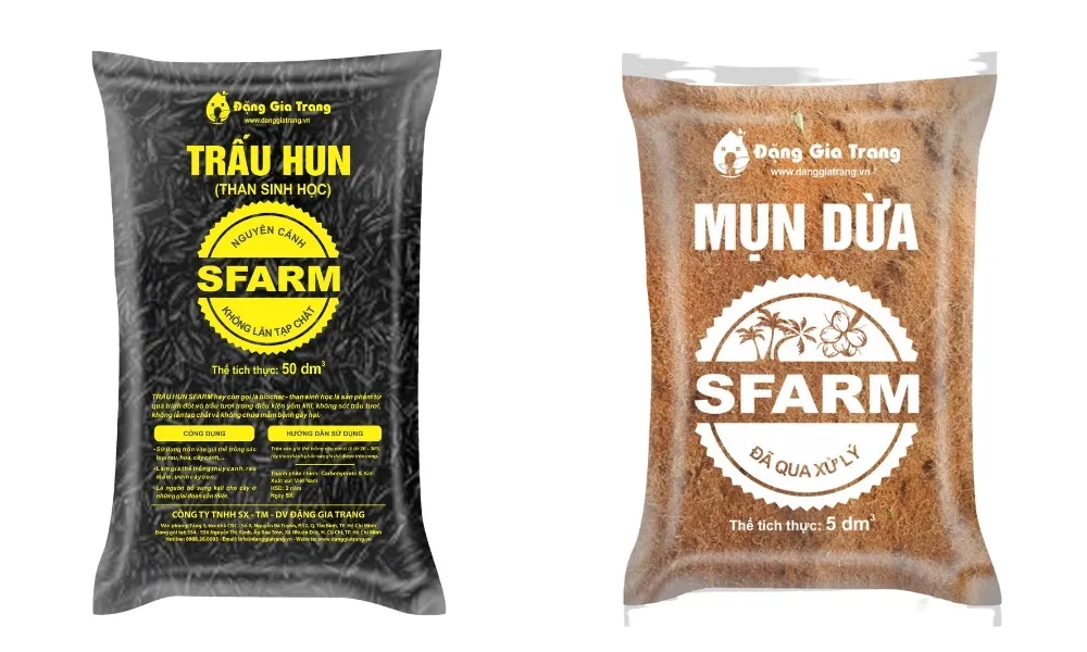 Trộn thêm mụn dừa hoặc trấu hun cho đất tơi xốp