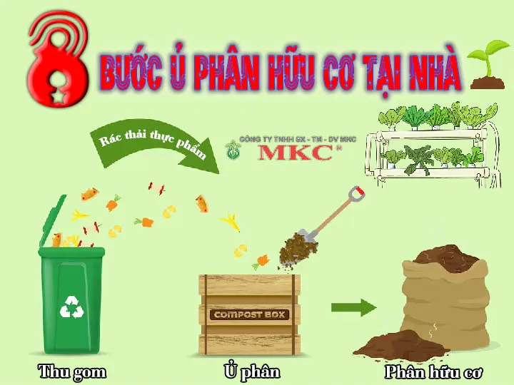 8 bước ủ phân hữu cơ tại nhà với thùng rác