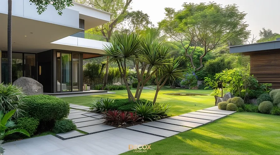 Cây đại lộc tạo điểm nhấn thẳng đứng