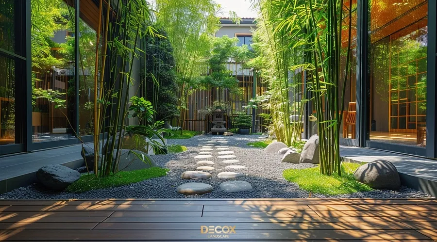 Tre trúc tạo không gian thiền Á Đông