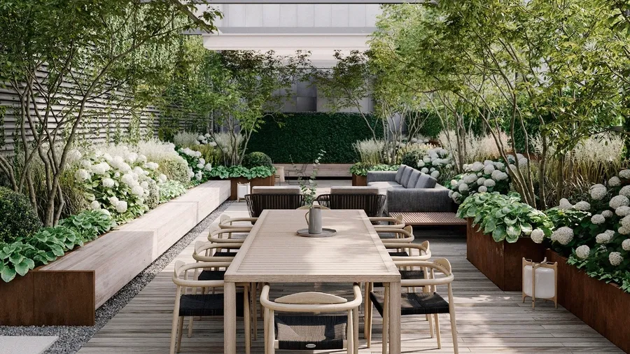 Cẩm tú cầu tạo điểm nhấn màu pastel