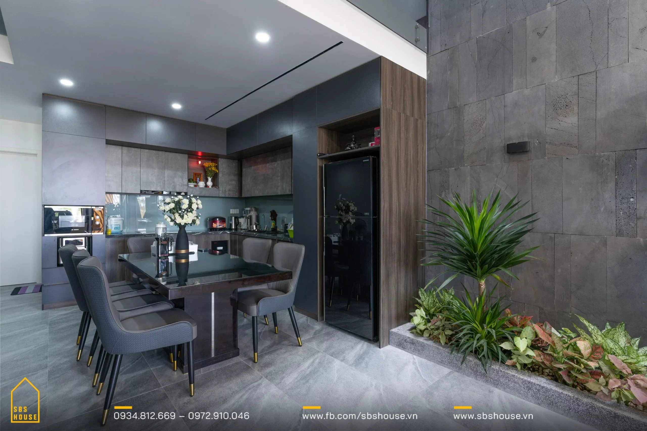 Cây Ngọc Ngân với màu lá bạc đặc trưng tạo điểm nhấn nổi bật trong phòng