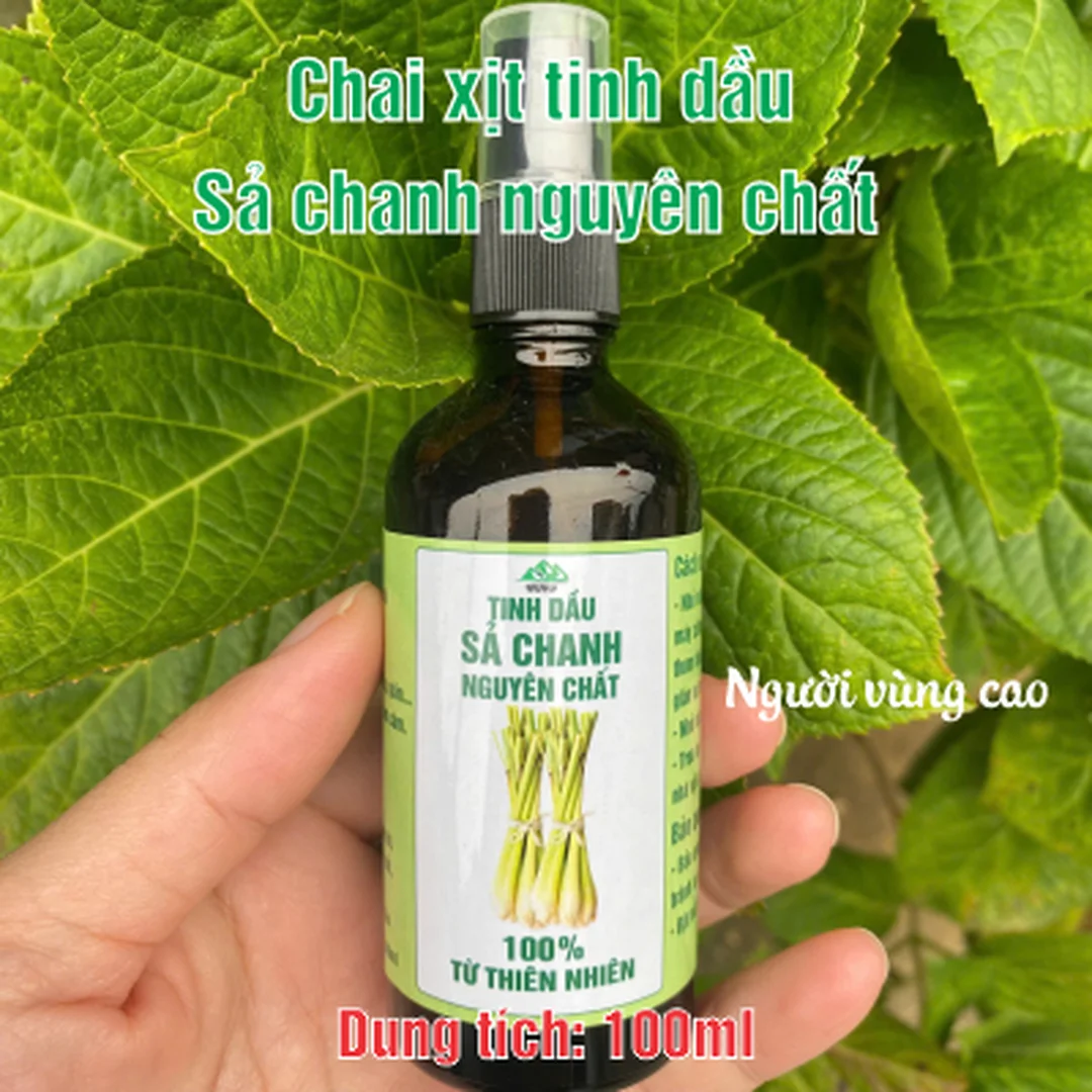Chai tinh dầu xua đuổi côn trùng từ sả chanh nguyên chất