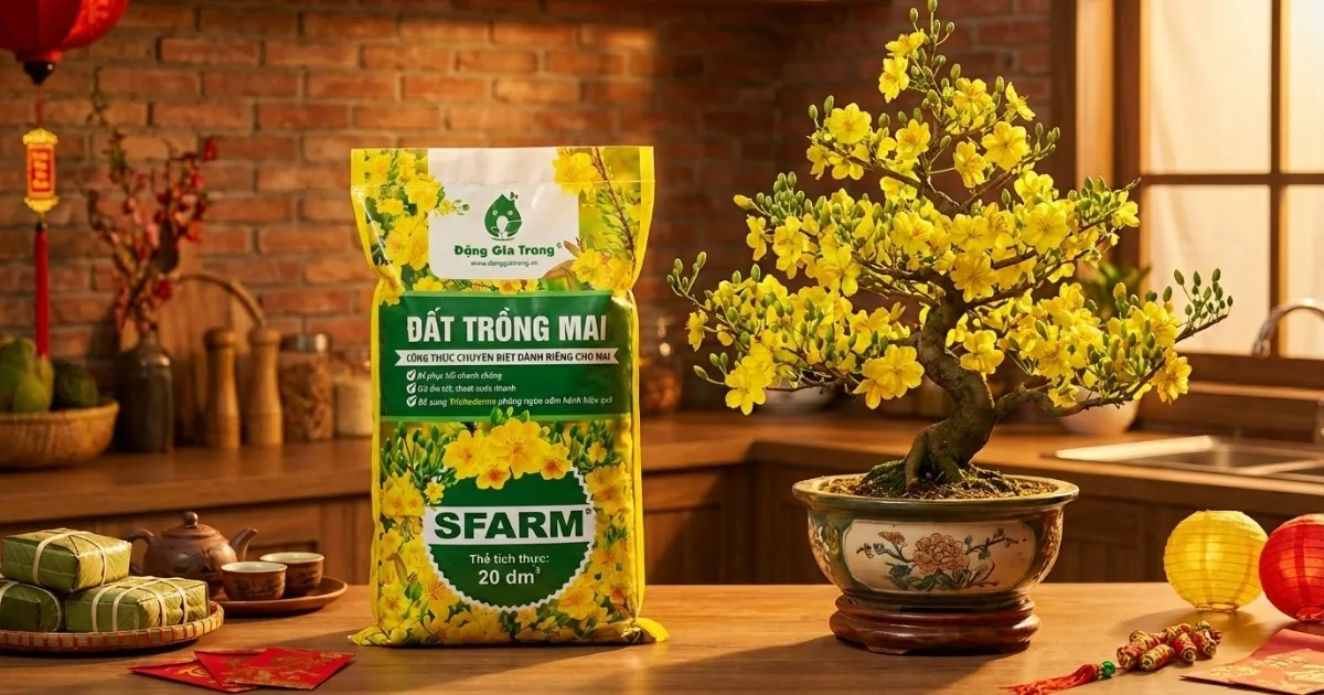 Đất trồng mai SFARM với công thức chuyên biệt cho mai