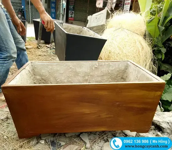 Chậu Xi Măng Nuôi Cá Cảnh Sản Xuất Làm Kích Thước Yêu Cầu. Bán Tại Hà Nội Và Các Tỉnh Thành Trong Cả Nước
