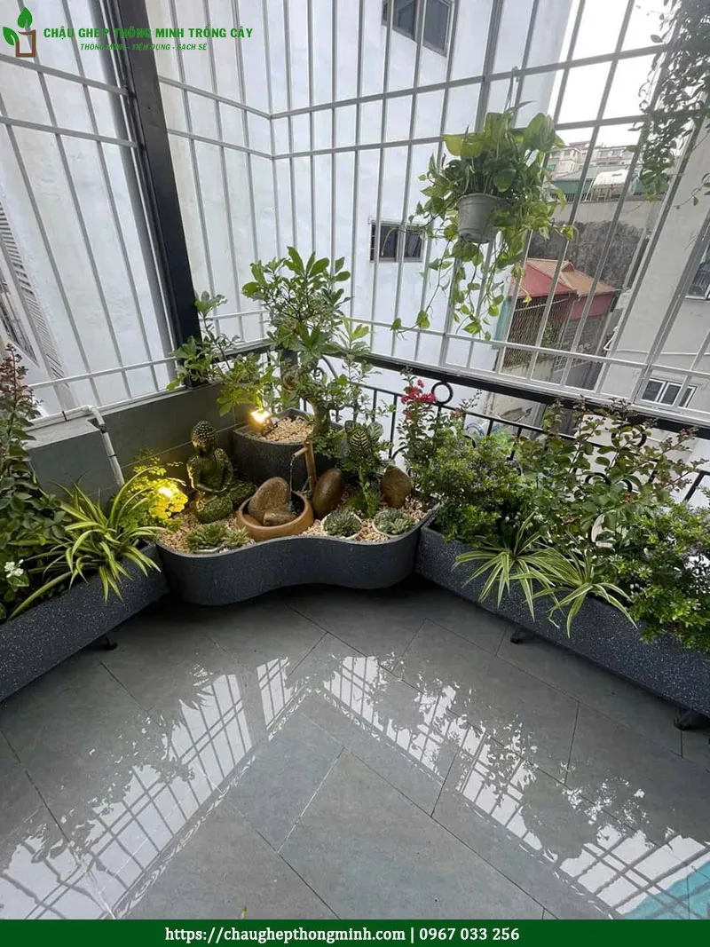Chậu composite ban công
