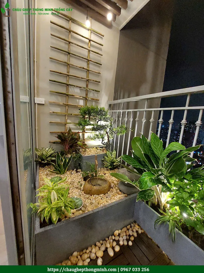 Chậu composite ban công