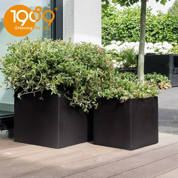 chậu xi măng đá mài vuông