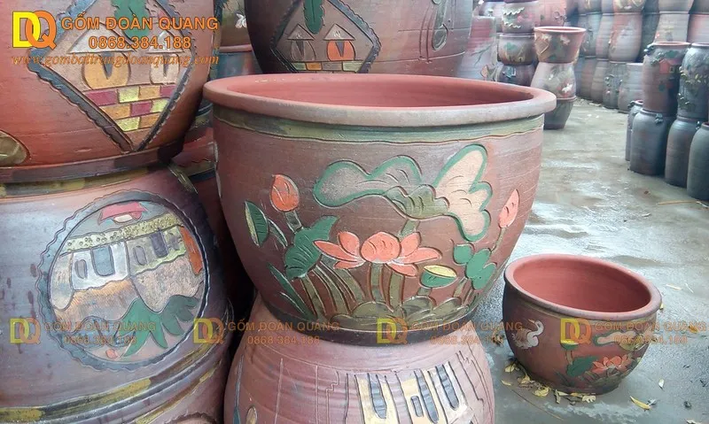 Chậu trồng cây gốm sứ Bát Tràng