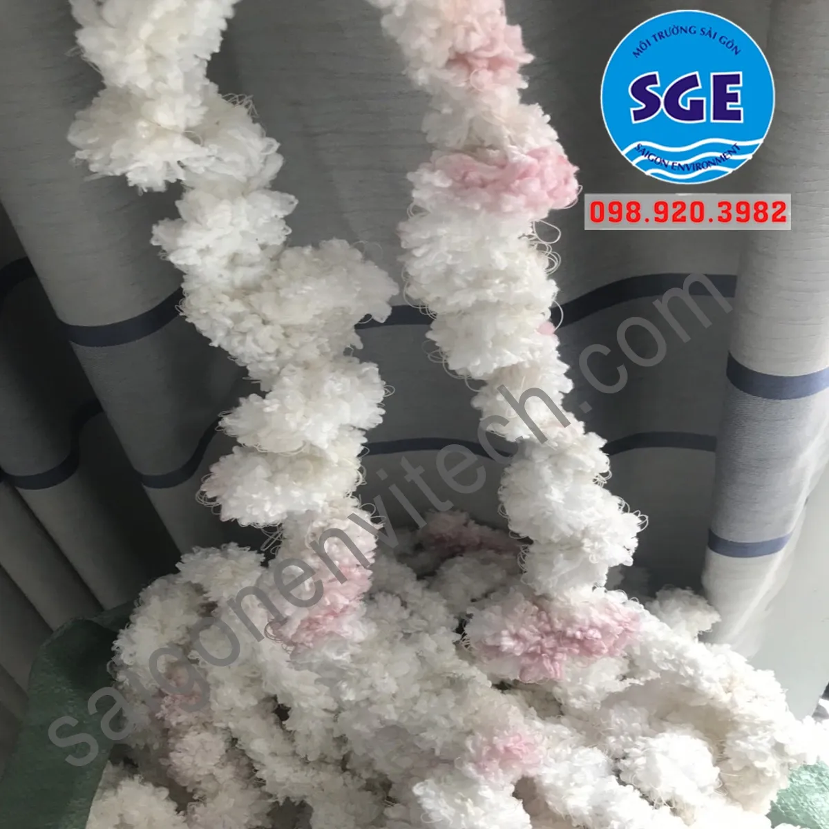 Sản phẩm giá thể vi sinh dạng sợi Đài Loan tại kho SGE đảm bảo chất lượng cao