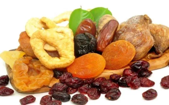 Các loại trái cây sấy khô đa dạng
