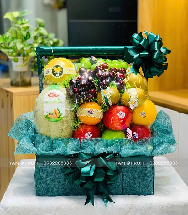 Mẫu giỏ trái cây Bình Thạnh cao cấp thiết kế sang trọng
