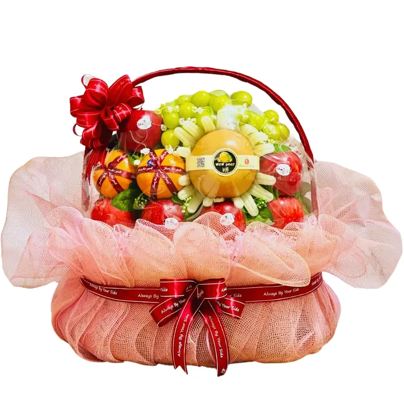 Giỏ trái cây gò vấp mừng sinh nhật thiết kế đẹp mắt