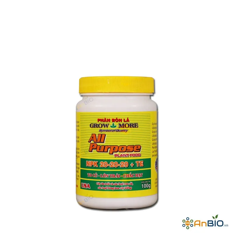 Phân bón lá NPK Grow More 20-20-20 tại Ficoco