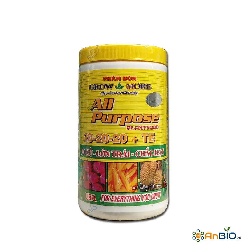 Grow More 20-20-20 + TE hũ 500g