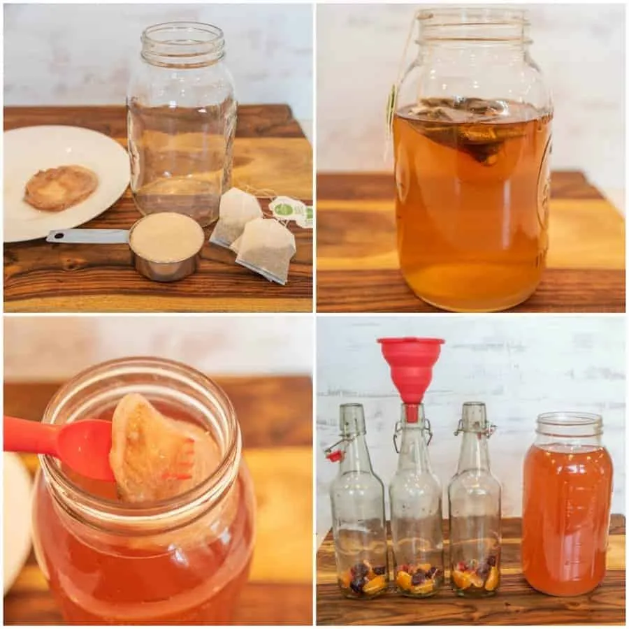 Kết hợp trà Kombucha F1 với trái cây tươi để tạo ra hương vị đa dạng và gas sủi tăm tự nhiên