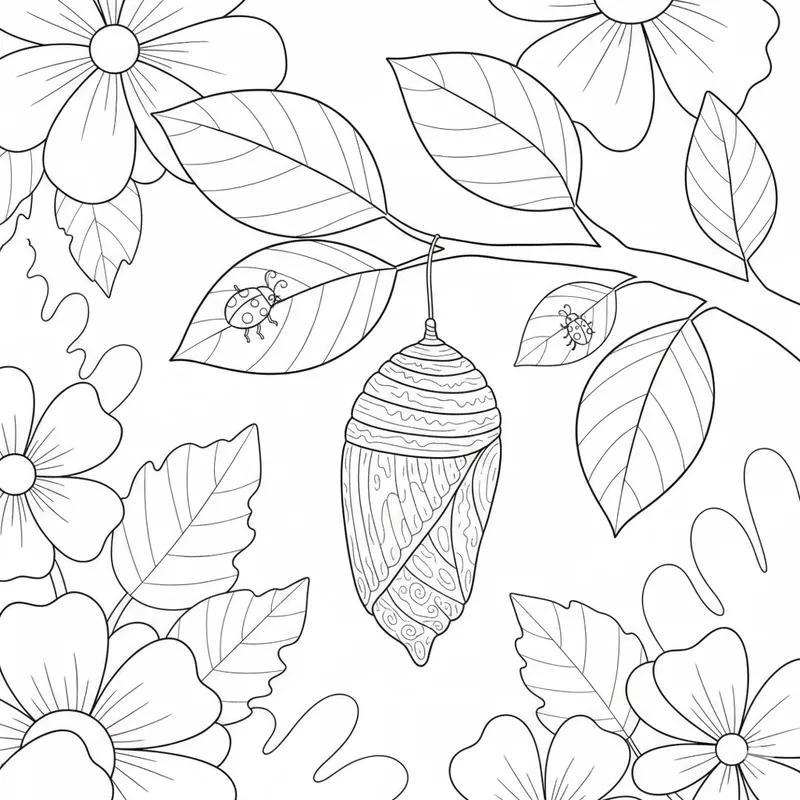 Hình tô màu các con côn trùng vui nhộn