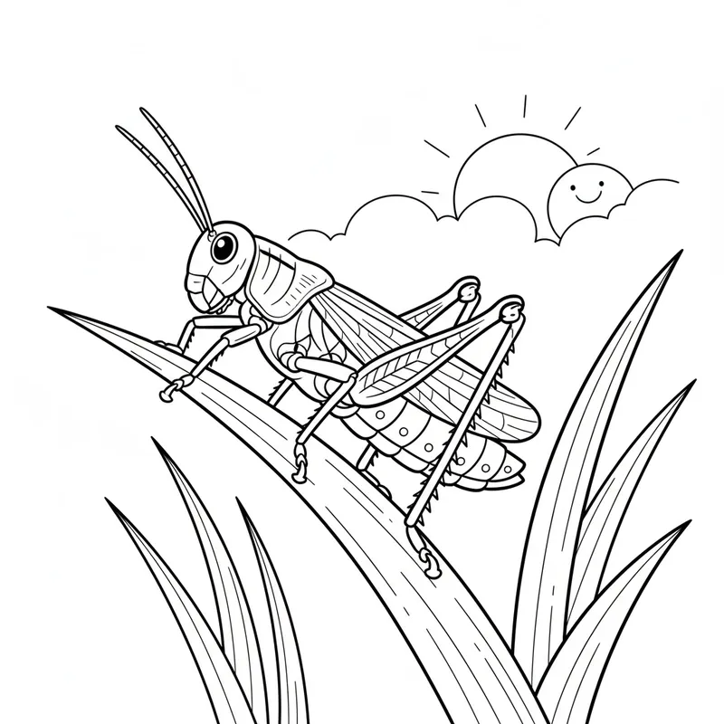 Hình tô màu côn trùng cho thiếu nhi
