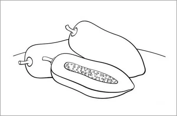 Quả đu đủ với hình dáng độc đáo giúp bé mở rộng kiến thức về các loại quả nhiệt đới