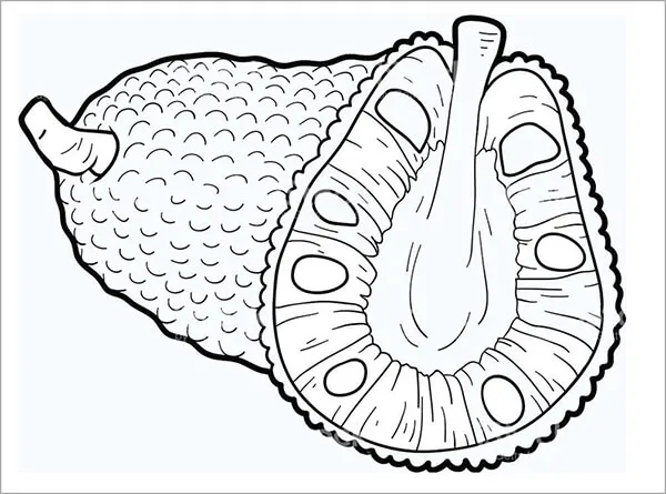 Quả mít với lớp vỏ nhiều gai đòi hỏi sự tập trung cao độ của bé khi tô