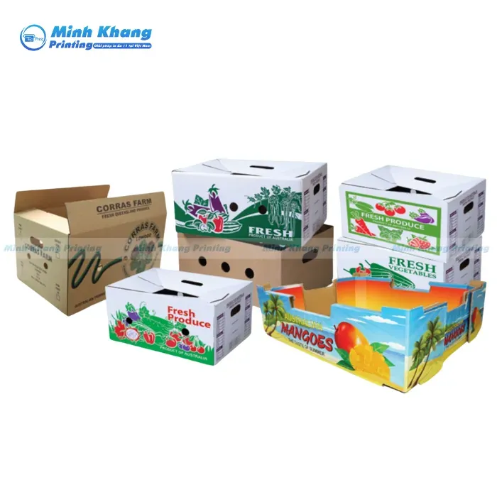 Hộp Giấy Đựng Trái Cây Carton Sóng 
