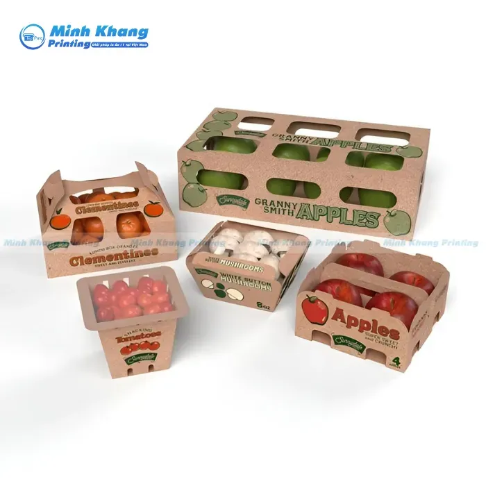 Mẫu Hộp Giấy Đựng Trái Cây Dâu Độc Đáo & Sáng Tạo