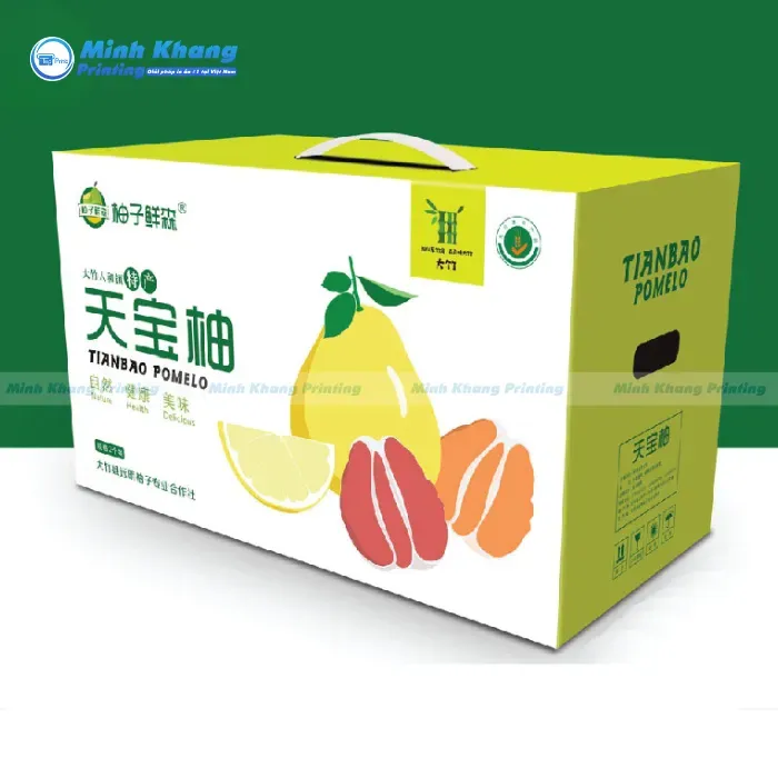 Mẫu Hộp Giấy Đựng Trái Cây Sử Dụng Màu Sắc Nổi Bật & Hình Ảnh Bắt Mắt