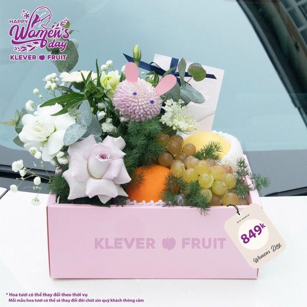 Hộp Trái Cây Quà Tặng 8/3 Tinh Tế Tôn Vinh Phái Đẹp
