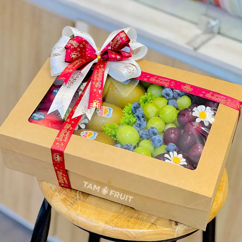 Mẫu hộp quà trái cây nhập khẩu cao cấp dùng làm quà tặng đối tác
