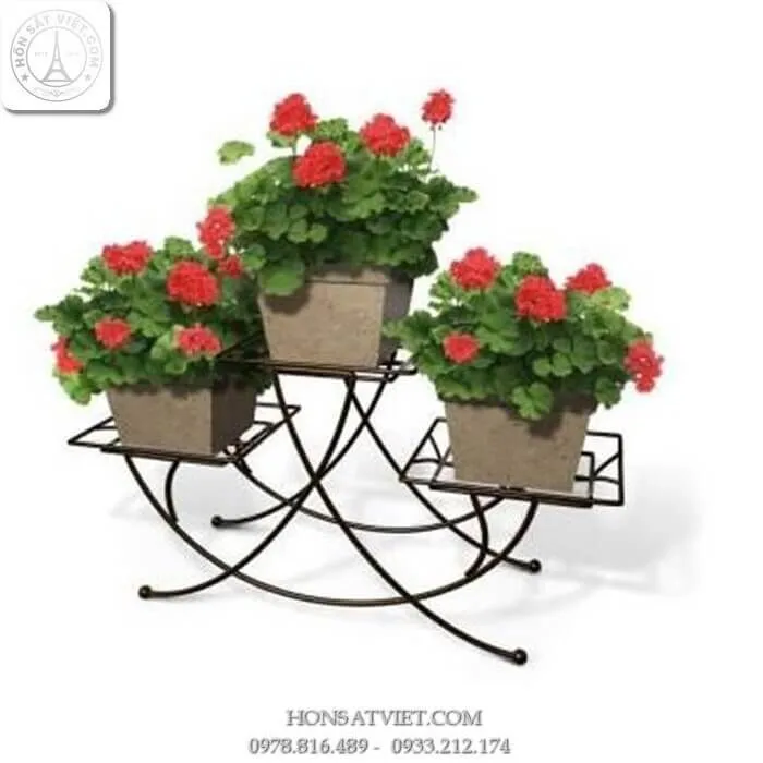Kệ sắt hiện đại để chậu cây cảnh trong nhà