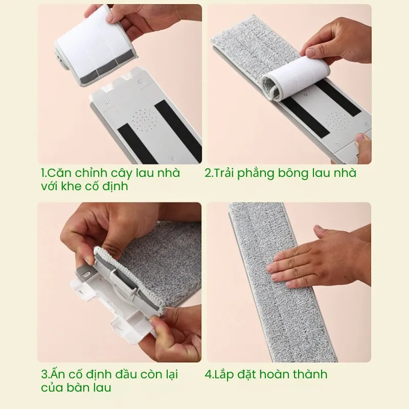 lắp đặt cây lau nhà tự vắt đơn giản tại nhà