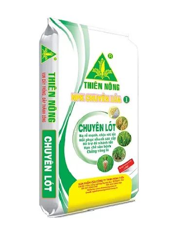 Phân bón chuyên dùng cho lúa giai đoạn bón lót của Thiên Nông
