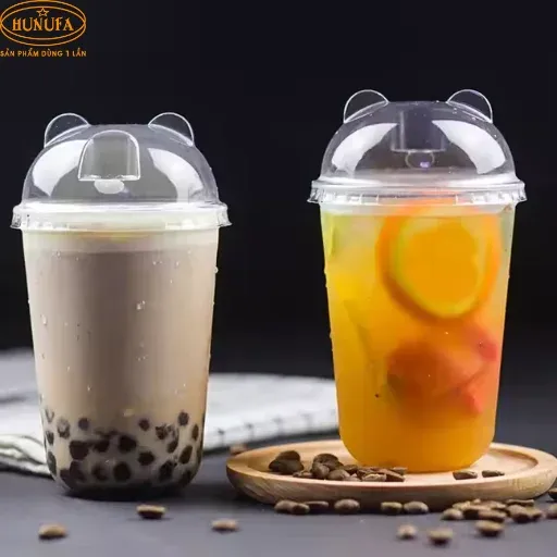 Ly trà trái cây nắp gấu