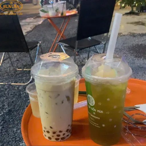 Ly trà trái cây nắp kim cương