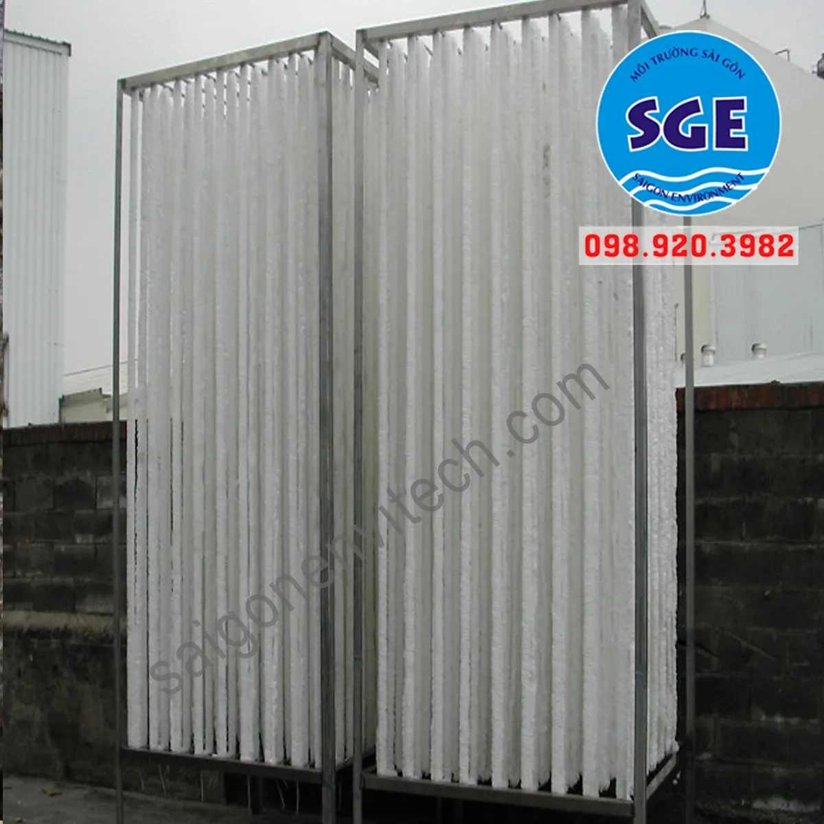 Module giá thể vi sinh dạng sợi Đài Loan sau khi hoàn thiện sẵn sàng vận hành