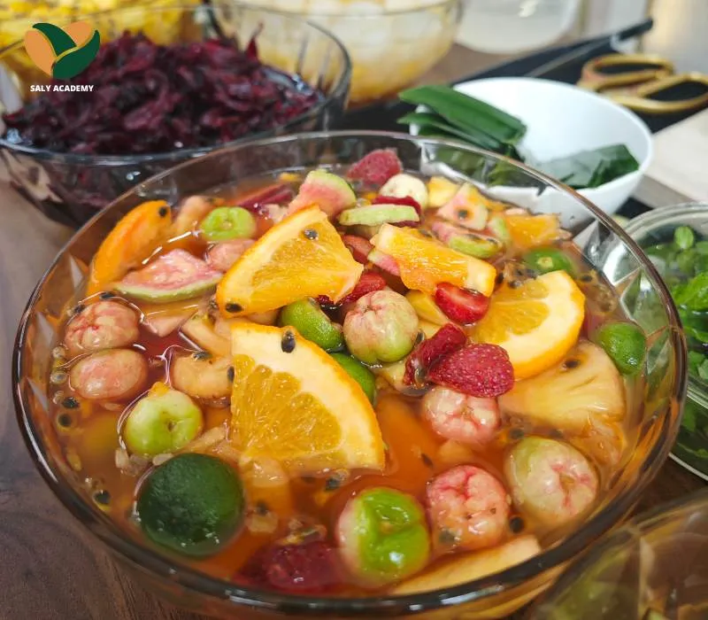 Nguyên liệu tươi ngon cho món trà trái cây nhiệt đới