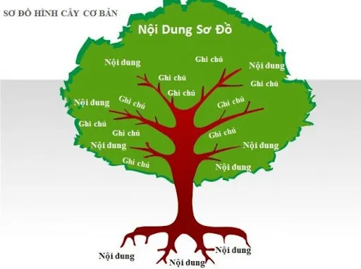 Sơ đồ tư duy hình cây xanh cơ bản