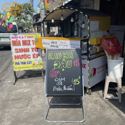 Thiết kế menu nước ép kết hợp chữ viết tay nghệ thuật