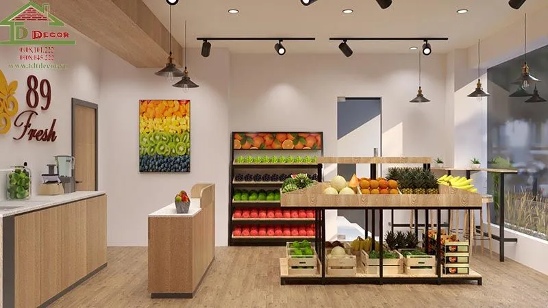 Kệ trưng bày được thiết kế tinh tế tôn vinh vẻ đẹp sản phẩm