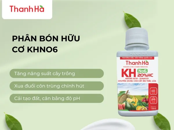 Sản phẩm phân bón hữu cơ KHno6 giúp cây trồng phát triển mạnh mẽ