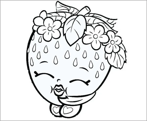 Quả dâu tây chín mọng luôn là hình ảnh thu hút sự chú ý của mọi bé gái