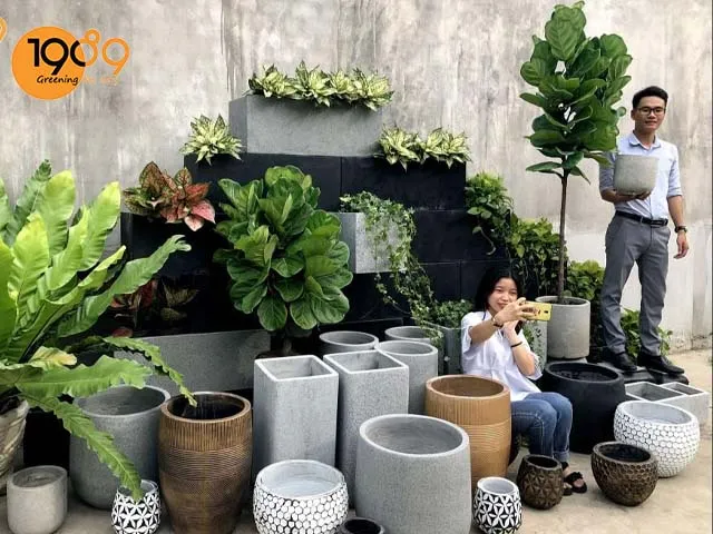 Hệ thống kho bãi rộng lớn đảm bảo đáp ứng mọi nhu cầu về kích thước chậu cho nhà vườn