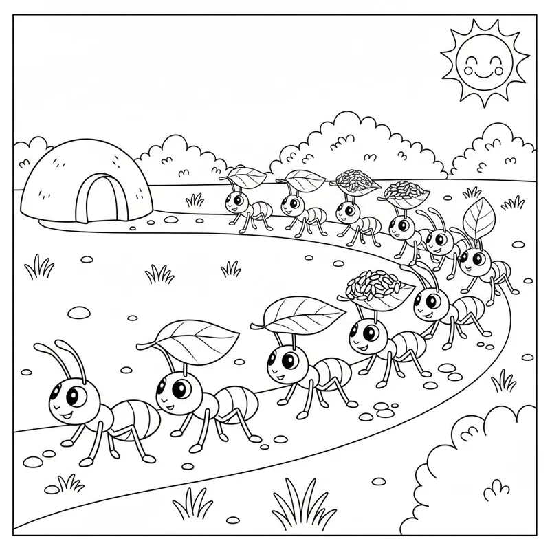 Tranh tô màu các loại côn trùng