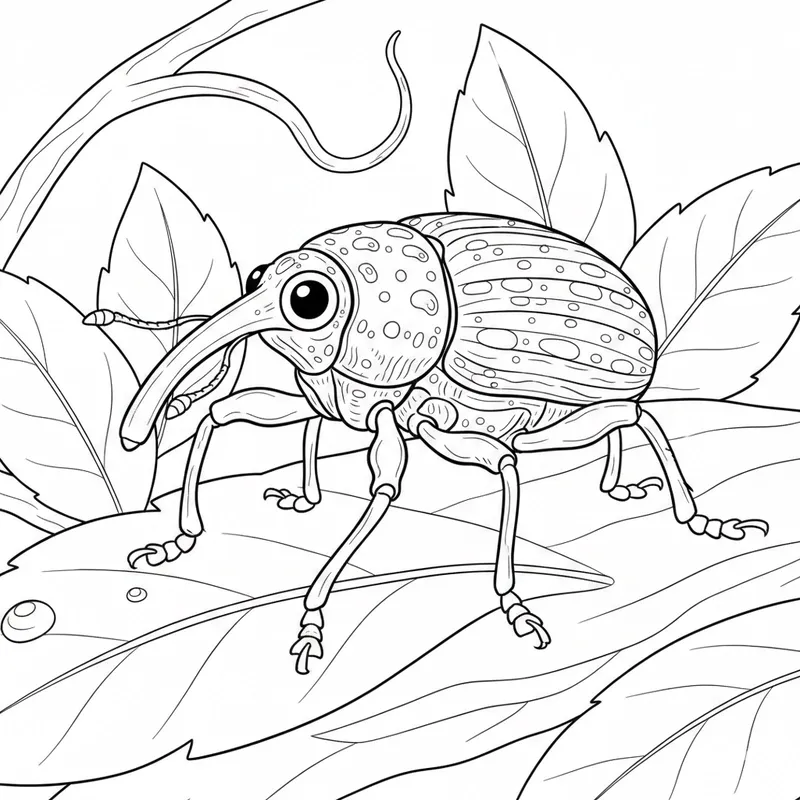 Tranh tô màu côn trùng phù hợp trẻ nhỏ